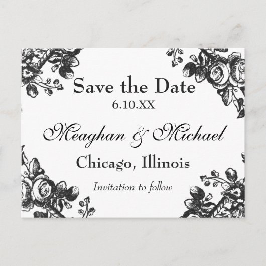 Carte Postale Faire-part Flore Antique de la Végétation (Devant)