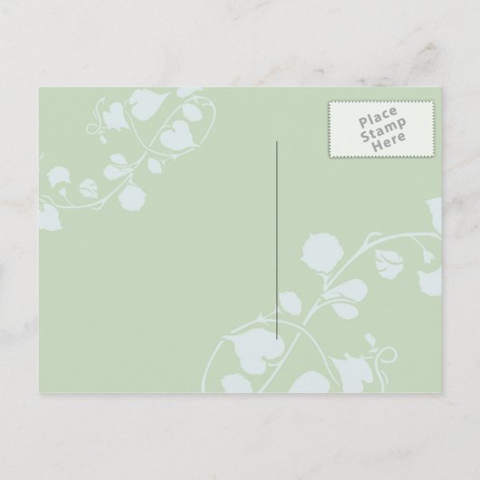 Carte Postale Faire-part Flore et papillon illustrés Enregistrer la date (Dos)