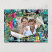 Carte Postale Faire-part Flore tropicale Paradis & Oiseaux (Devant)