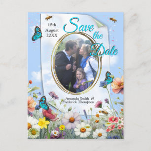 Carte Postale Faire-part Flores florales du printemps et de l'été