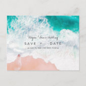 Carte Postale Faire-part Florida Beach Wedding Enregistrer la date (Devant)