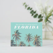 Carte Postale Faire-part Florida Tropical Beach Wedding Enregistrer la date (Debout devant)