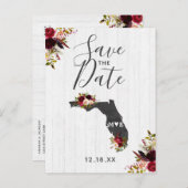 Carte Postale Faire-part Floride État Destination Rustique Save the Date (Devant / Derrière)