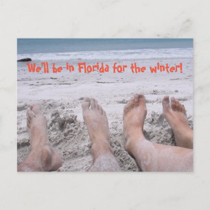 Carte Postale Faire-part Floride pour l'hiver changement d'adresse drôle