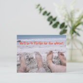 Carte Postale Faire-part Floride pour l'hiver changement d'adresse drôle (Debout devant)