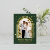 Carte postale Faire-part Foil Marié & Joyeux Maria (Debout devant)
