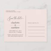 Carte Postale Faire-part Foliage tropical Beach Mariage Photo Enregistrer l (Dos)