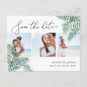Carte Postale Faire-part Foliage tropical Beach Mariage Photo Enregistrer l (Devant)