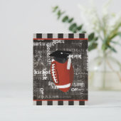 Carte Postale Faire-part Football avec casquette, Football Words (Debout devant)