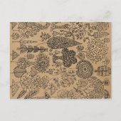 Carte Postale Faire-part Forêt boisée Rustique Kraft Script Enregistrer la  (Dos)