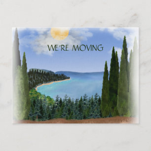 Carte Postale Faire-part Forêt de Mountains Lake Changement d'adresse
