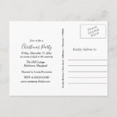 Carte Postale Faire-part Forêt d'hiver Mystic | Fête de Noël (Dos)