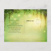 Carte Postale Faire-part Forêt Rustique Enchantée Rêvée Enregistrer la Date (Dos)