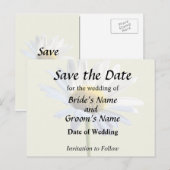 Carte Postale Faire-part Fournitures de mariage Daisy Shadow et Light (Devant / Derrière)