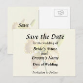 Carte Postale Faire-part Fournitures de mariage Lys d'un jour jaune (Devant / Derrière)