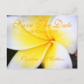 Carte Postale Faire-part Frangipani - Sauvegarder la date (Devant)