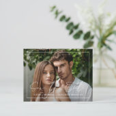 Carte Postale Faire-part Full bleed photo simple modern elegant wedding (Debout devant)