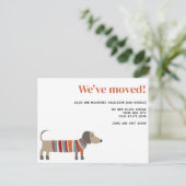 Carte Postale Faire-part Fun Dachshund Dog Moving Announcement (Debout devant)