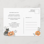 Carte Postale Faire-part Fun Halloween Citrouille Nous Avons Déplacé Change (Dos)