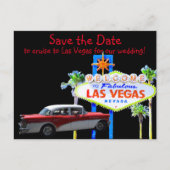 Carte Postale Faire-part Fun Las Vegas Mariage Enregistrer la date (Devant)