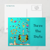 Carte Postale Faire-part Fun Under the Sea, Save the Date (Devant / Derrière)