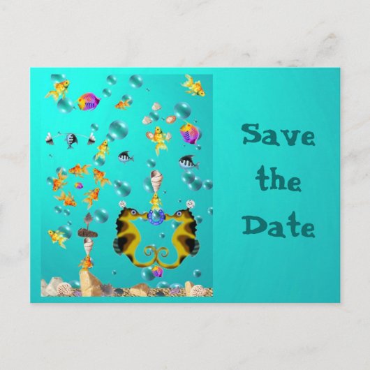 Carte Postale Faire-part Fun Under the Sea, Save the Date (Devant)