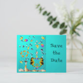 Carte Postale Faire-part Fun Under the Sea, Save the Date (Debout devant)