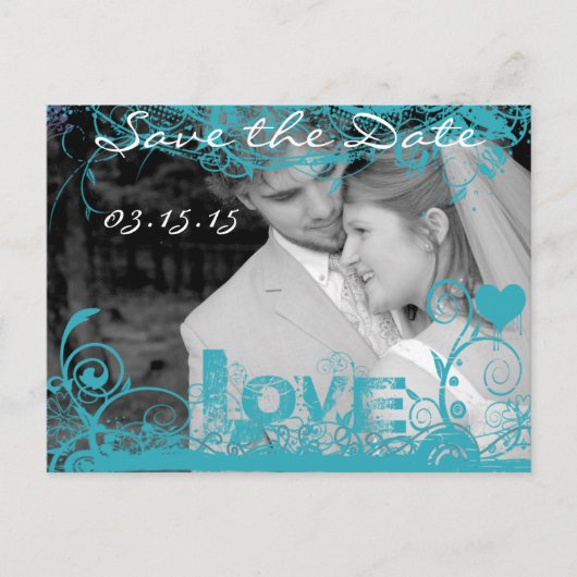 Carte Postale Faire-part Funky Fun Save The Date with Your Photos (Devant)