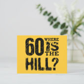 Carte Postale Faire-part Funny 60e année Anniversaire Enregistrer la date V (Debout devant)
