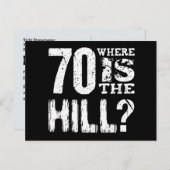 Carte Postale Faire-part Funny 70e année Anniversaire Enregistrer la date V (Devant / Derrière)