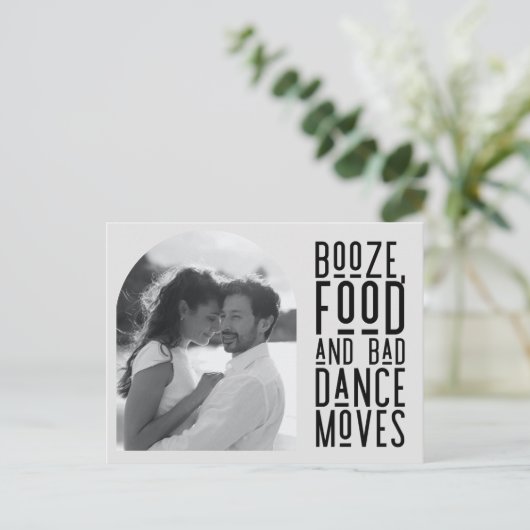 Carte Postale Faire-part Funny Arch Photo Wedding Save the Date (Debout devant)