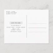 Carte Postale Faire-part Funny Chien photo mariage Enregistrer la date (Dos)