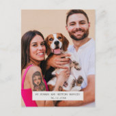 Carte Postale Faire-part Funny Chien photo mariage Enregistrer la date (Devant)