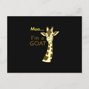 Carte Postale Faire-part Funny Confusing Giraffe Moo I