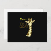 Carte Postale Faire-part Funny Confusing Giraffe Moo I (Devant / Derrière)