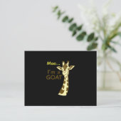 Carte Postale Faire-part Funny Confusing Giraffe Moo I (Debout devant)