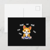 Carte Postale Faire-part Funny Corgi jeu (Devant / Derrière)