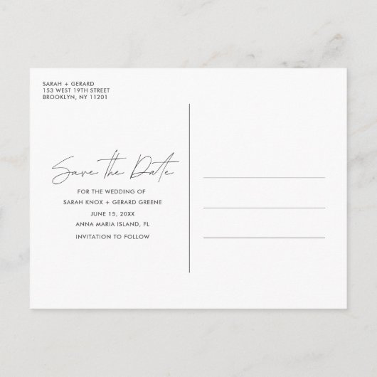 Carte Postale Faire-part Funny Free Cake Mariage Photo Enregistrer la date (Dos)