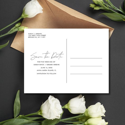 Carte Postale Faire-part Funny Free Cake Mariage Photo Enregistrer la date