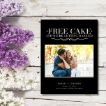 Carte Postale Faire-part Funny Free Cake Mariage Photo Enregistrer la date<br><div class="desc">Voici notre jolie et charmante Mariage Funny Free Cake Photo Save the Date carte postale! Parfait pour les couples qui pensent que le rire est le meilleur moyen de lancer leur voyage mariage. Capturant l'essence de la joie et de la fantaisie, cette carte postale présente un message délicieux qui ne...</div>