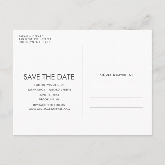 Carte Postale Faire-part Funny Free Drinks Mariage Photo Enregistrer la dat (Dos)