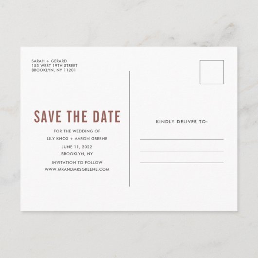 Carte Postale Faire-part Funny Free Drinks Mariage Rust Photo Enregistrer l (Dos)