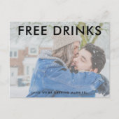 Carte Postale Faire-part Funny Free Opaque Photo Wedding Enregistrer les Da (Devant)