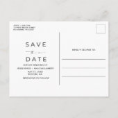 Carte Postale Faire-part Funny Modern Photo Mariage Budget Enregistrer la d (Dos)