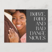 Carte Postale Faire-part Funny Modern Photo Mariage Budget Enregistrer la d (Devant)