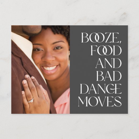 Carte Postale Faire-part Funny Modern Photo Mariage Budget Enregistrer la d (Devant)