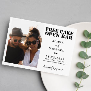 Carte Postale Faire-part Funny moderne simple mariage photo enregistrer la 