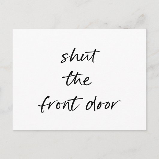 Carte Postale Faire-part Funny Simple Noir Blanc Nouveau domicile Adresse (Devant)