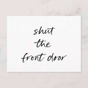 Carte Postale Faire-part Funny Simple Noir Blanc Nouvelle adresse domicilia