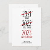 Carte Postale Faire-part Funny Valentine's Day Card 2023 Dans une relation (Devant / Derrière)